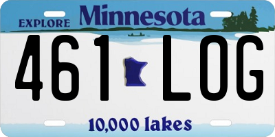 MN license plate 461LOG
