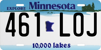 MN license plate 461LOJ