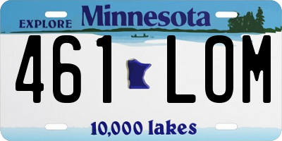 MN license plate 461LOM