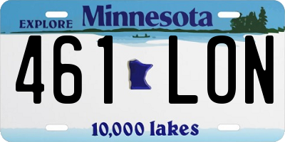 MN license plate 461LON