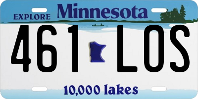 MN license plate 461LOS