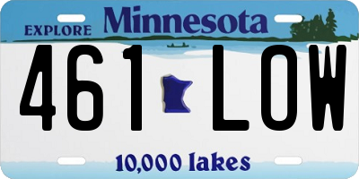 MN license plate 461LOW