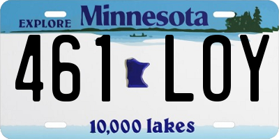 MN license plate 461LOY
