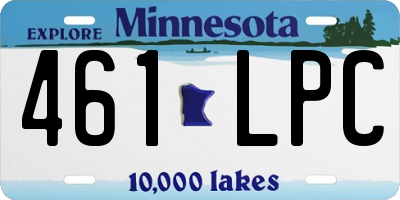 MN license plate 461LPC