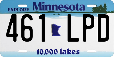 MN license plate 461LPD