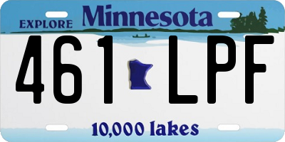 MN license plate 461LPF