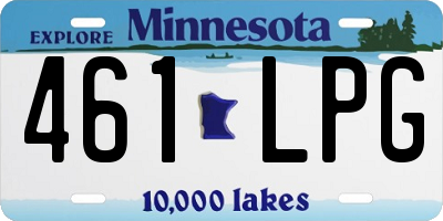 MN license plate 461LPG