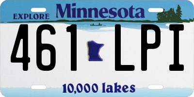 MN license plate 461LPI