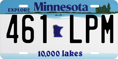MN license plate 461LPM