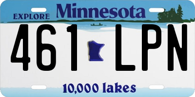 MN license plate 461LPN
