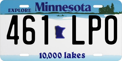 MN license plate 461LPO