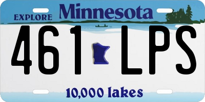 MN license plate 461LPS