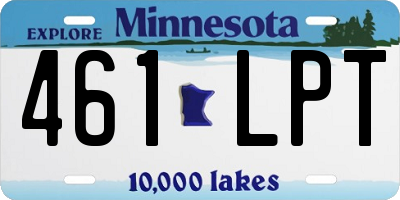 MN license plate 461LPT