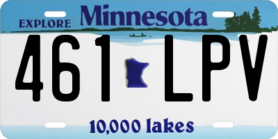 MN license plate 461LPV