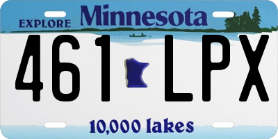 MN license plate 461LPX