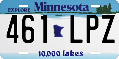 MN license plate 461LPZ