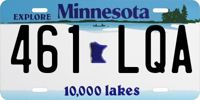 MN license plate 461LQA