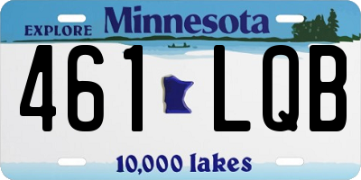 MN license plate 461LQB