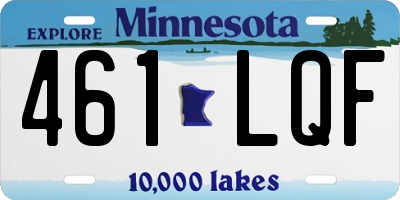 MN license plate 461LQF