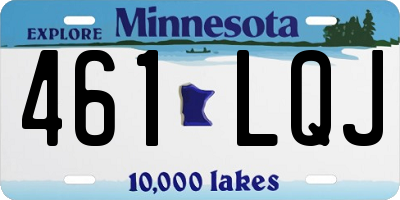 MN license plate 461LQJ