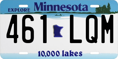 MN license plate 461LQM