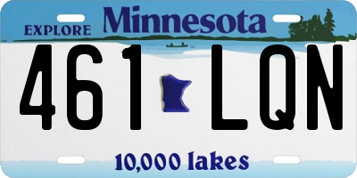 MN license plate 461LQN