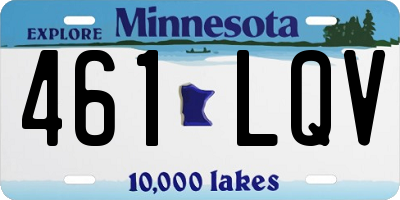 MN license plate 461LQV