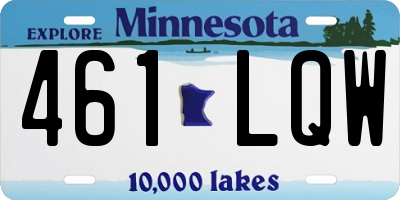 MN license plate 461LQW