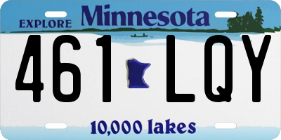 MN license plate 461LQY