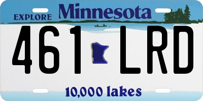 MN license plate 461LRD