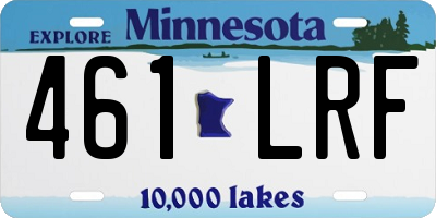 MN license plate 461LRF