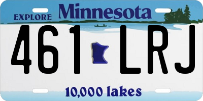 MN license plate 461LRJ