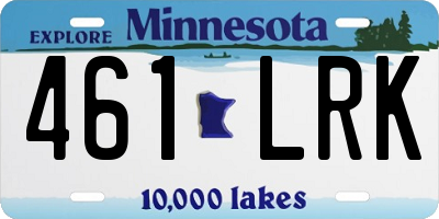 MN license plate 461LRK