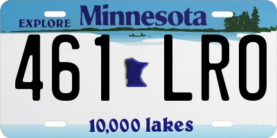 MN license plate 461LRO