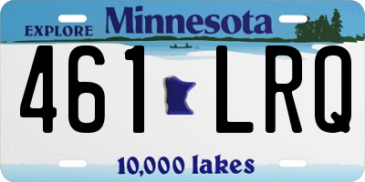 MN license plate 461LRQ
