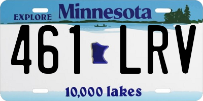 MN license plate 461LRV