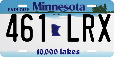 MN license plate 461LRX