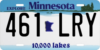 MN license plate 461LRY