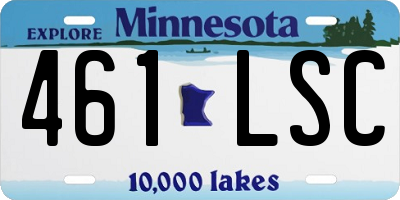 MN license plate 461LSC