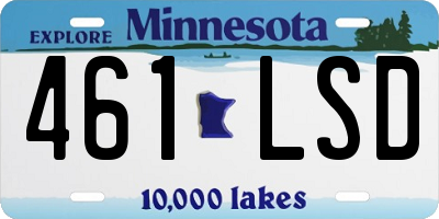 MN license plate 461LSD