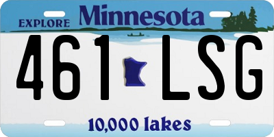 MN license plate 461LSG