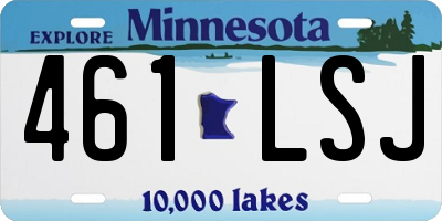 MN license plate 461LSJ