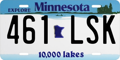 MN license plate 461LSK