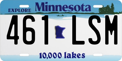 MN license plate 461LSM