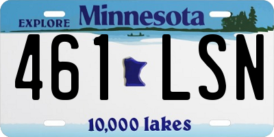 MN license plate 461LSN