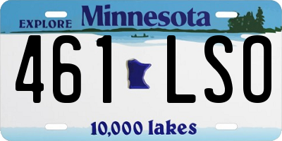 MN license plate 461LSO