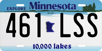 MN license plate 461LSS