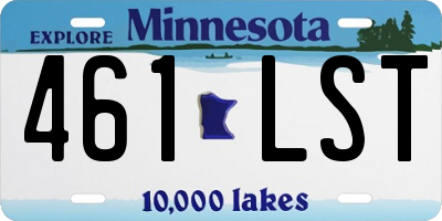 MN license plate 461LST