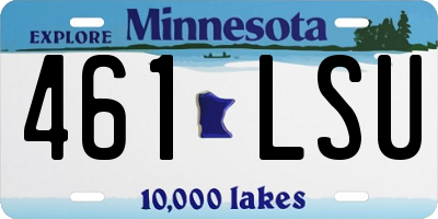 MN license plate 461LSU