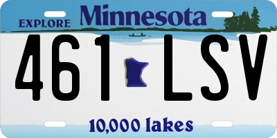 MN license plate 461LSV